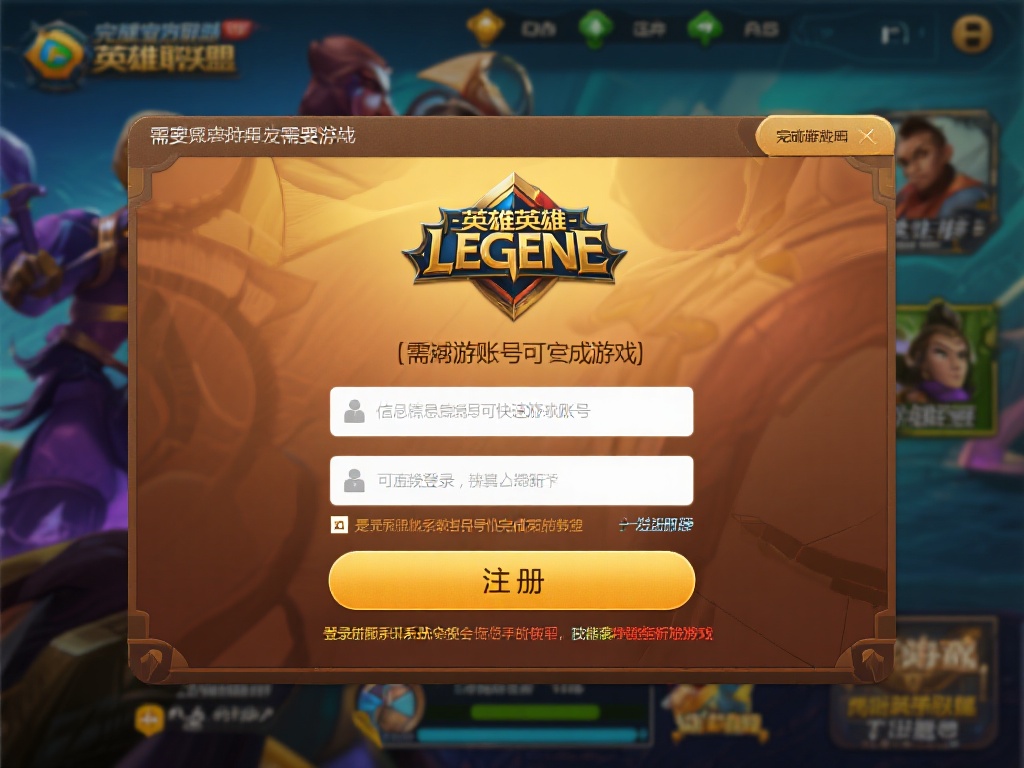 “简易入门:LOL官网下载与安装教程” 完成安装后,你需要一个游戏账号才能进入《